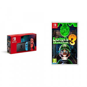 Nintendo Switch - Neon Red/Neon Blue + Luigi's Mansion 3 Standard Edition