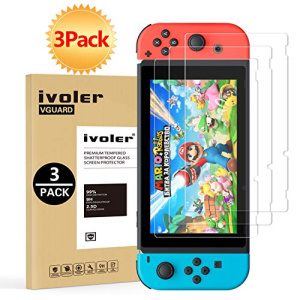 [3 Pack] Screen Protector Tempered Glass for Nintendo Switch