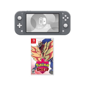 NINTENDO Switch Lite & Pokemon Shield Bundle - Grey