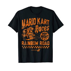 Nintendo Mario Kart Rainbow Road Vintage Graphic T-Shirt