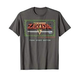 Nintendo Legend of Zelda Classic NES Title Screen T-Shirt
