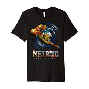 Nintendo Metroid Samus Returns Jump Action Premium T-Shirt