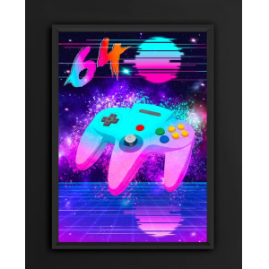 Nintendo, Nintendo 64, Synthwave, Synthwave Poster, Synthwave Art, Retrowave, Retrowave Poster, Outrun, Outrun Poster, 80s Poster, 80s