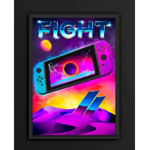 Nintendo Switch, Sci-Fi, Synthwave, Synthwave Poster, Synthwave Art, Retrowave, Retrowave Poster, Outrun, Outrun Poster, 80s Poster, 80s