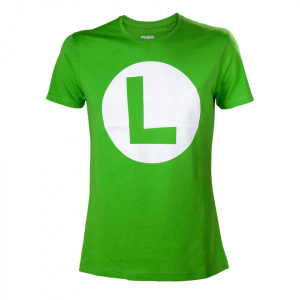Super Mario Luigi L Logo T-Shirt - Green
