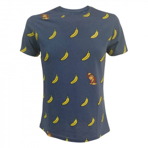 Donkey Kong Banana Print T-Shirt - Grey