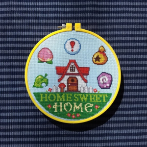 Animal Crossing "Home Sweet Home" Cross Stitch Pattern