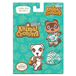 Controller Gear Authentic and Officially Licensed Animal Crossing: New Horizons - Nintendo Lapel Pin Set - 4 Piece
