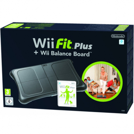 Wii Fit Plus & Wii Balance Board Black Bundle