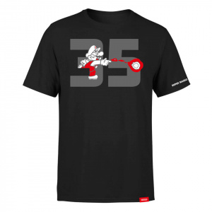 Fire Mario Black T-Shirt (Adults) - Super Mario Bros. 35th Anniversary