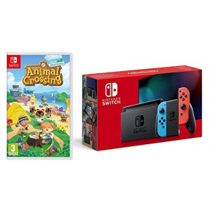 Nintendo Switch (Neon Red/Neon Blue) + Animal Crossing New Horizons