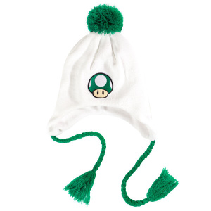 Mushroom - Laplander Hat (Green/White)