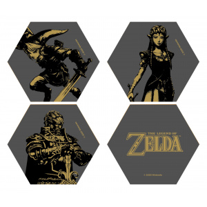 Legend Of Zelda Hexagonal Coaster Set