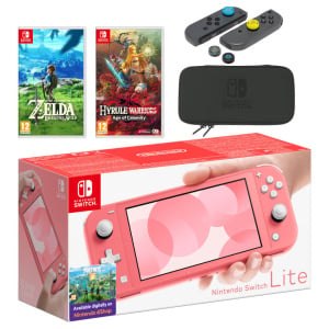 Nintendo Switch Lite (Coral) The Legend of Zelda Double Pack
