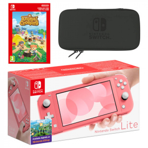 Nintendo Switch Lite (Coral) Animal Crossing: New Horizons - Digital Download Pack