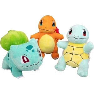 Pokemon Charmander, Squirtle & Bulbasaur plushies