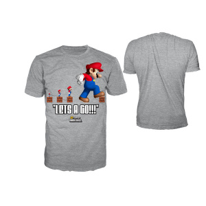 Mario LET&apos;S A GO - T-Shirt (Grey)