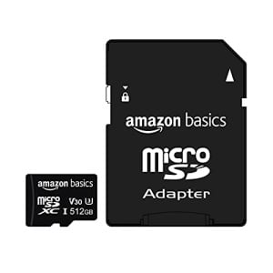 Amazon Basics - 512GB microSDXC Memory Card with Full Size Adapter
