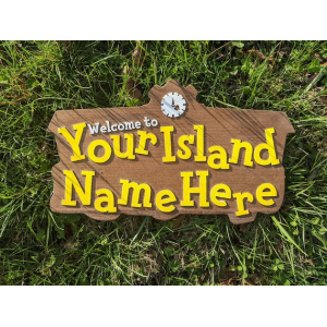 Welcome to My Island Sign from Animal Crossing