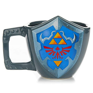 Paladone The Legend of Zelda Hylian Shield Ceramic Coffee Mug - Collectors Edition Shield Shape Cup