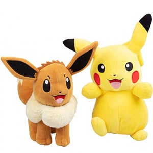 Pokémon Eevee and Pikachu 2 Pack Plush