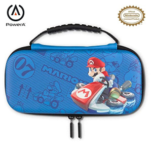 PowerA Travel Protection Case and Accessory Kit for Nintendo Switch Lite – Mario Kart, Blue