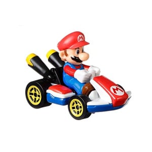 Hot Wheels GBG26 Mario Kart 1:64 Die-Cast Mario with Standard Kart Vehicle