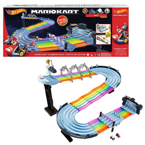 Hot Wheels Mario Kart Rainbow Road Raceway 8-Foot Track Set