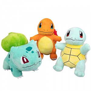 Pokémon Plush Starter 3 Pack - Charmander, Squirtle & Bulbasaur 8"