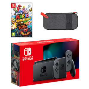Nintendo Switch (Grey) Super Mario 3D World + Bowser's Fury Pack