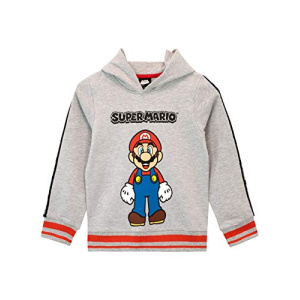 Super Mario Kids Hoodie Grey