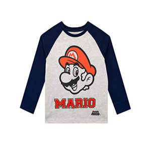 Super Mario Kids Long Sleeved Top Grey