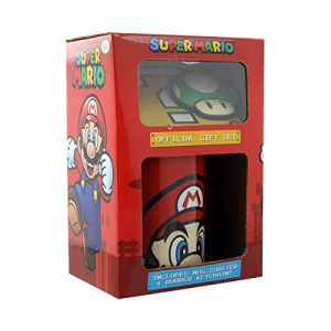 Super Mario Mario Mug, Coaster and Keychain Gift Set