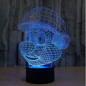 Super Mario 3D Illusion Lights Lamp,
