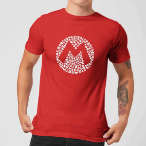 Super Mario Mario Items Logo Men's T-Shirt - Red