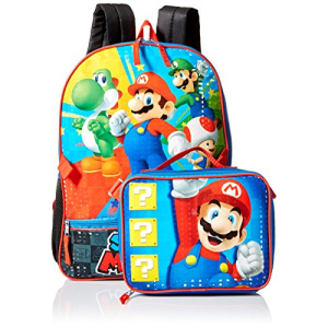 Kids Mario Backpack with Lunchbox