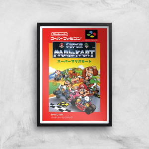 Retro Super Mario Kart Cover Art Print