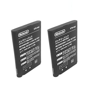 New Rechargeable Li-ion Battery Pack 2 Replacement, for Nintendo New 3DS New3DS Handheld Game Console, Model: KTR-003 3.7V 1400mAh 5.2Wh Built-in Lithium batteries