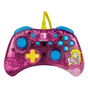 Rock Candy Wired Controller for Nintendo Switch - Bubblegum Peach