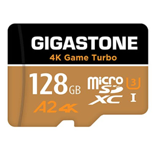 Gigastone 128GB Micro SD Card, 4K UHD Game Turbo, Nintendo-Switch Compatible, Read/Write 100/50 MB/s, A2 App Performance, UHS-I U3 C10 Class 10 Memory Card, with [5-Yrs Free Data Recovery]