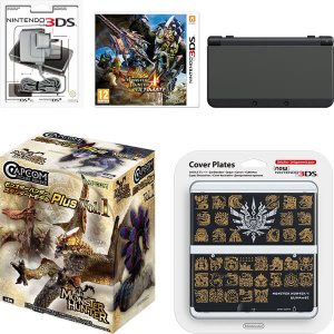 New Nintendo 3DS Black - Monster Hunter 4 Ultimate Edition + Monster Hunter Figures Plus Vol.1