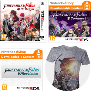 Fire Emblem Fates: Birthright + Conquest DLC + Revelation DLC + T-Shirt