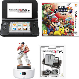 Nintendo 3DS XL Black + Super Smash Bros. for Nintendo 3DS Pack