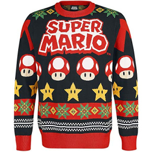 Difuzed Nintendo - Super Mario Knitted Christmas Unisex Jumper