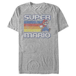 Nintendo Men's Super Mario Retro Stripe T-Shirt