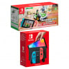 Nintendo Switch OLED Model (Neon Blue/Neon Red) + Mario Kart Live: Home Circuit - Luigi Set