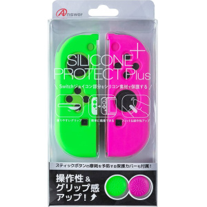 Silicone Protector Plus for Joy-Con (Green x Pink)