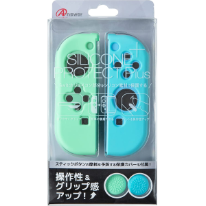 Silicone Protector Plus for Joy-Con (Light Green x Light Blue)