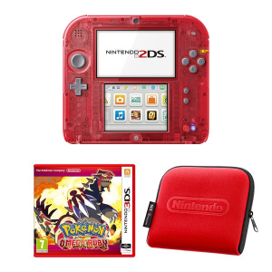 Nintendo 2DS Transparent Red + PokÃ©mon Omega Ruby Pack