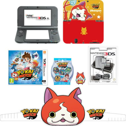 New Nintendo 3DS XL Metallic Black + YO-KAI WATCH Pack